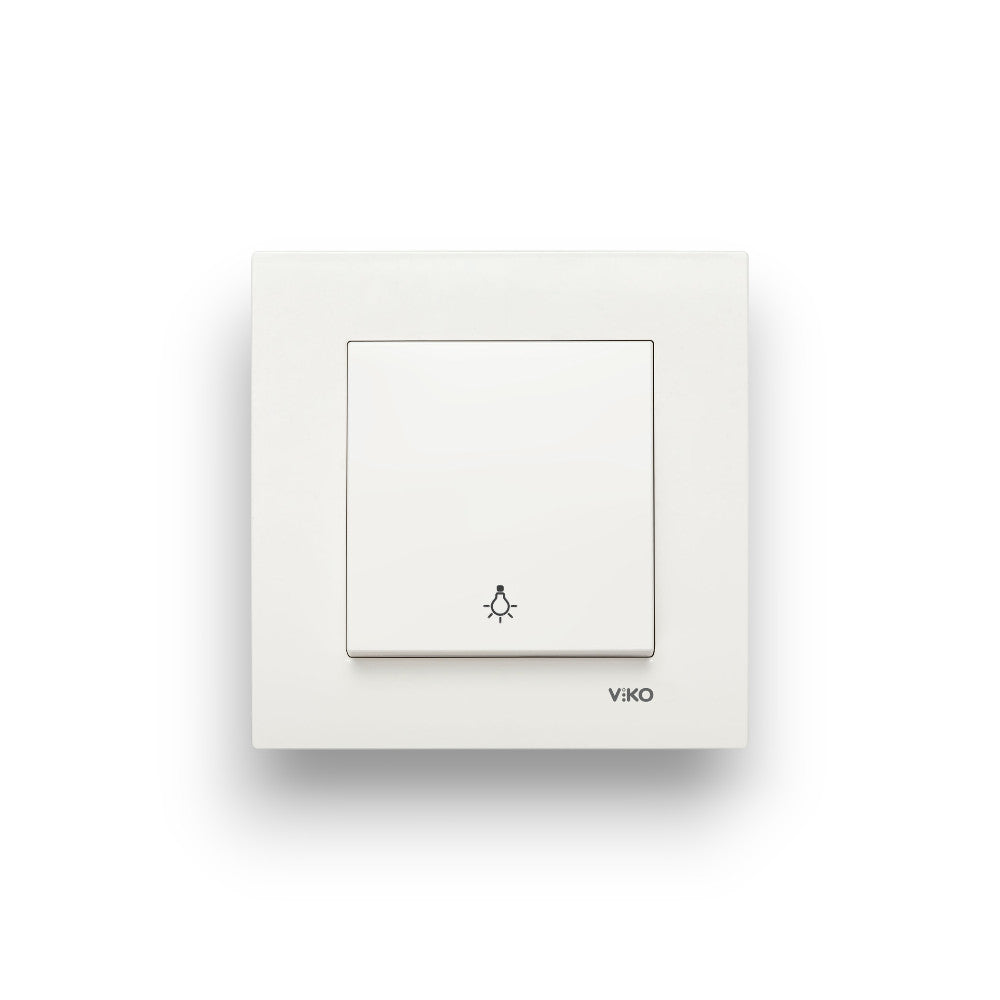Viko Karre/Meridian Beyaz Light – çerçeveyle takılı görünüm