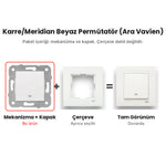 Viko Karre/Meridian Beyaz Permütatör (Ara Vavien) – mekanizma + çerçeve şeması