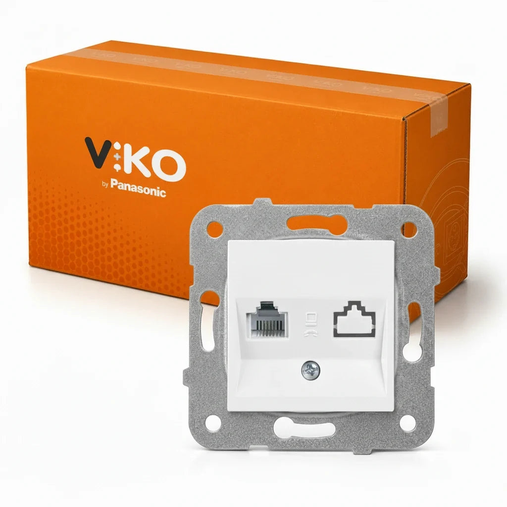 Viko Karre Meridian Beyaz Tekli Nümeris Cat3 120 Adet Koli - Viko by Panasonic