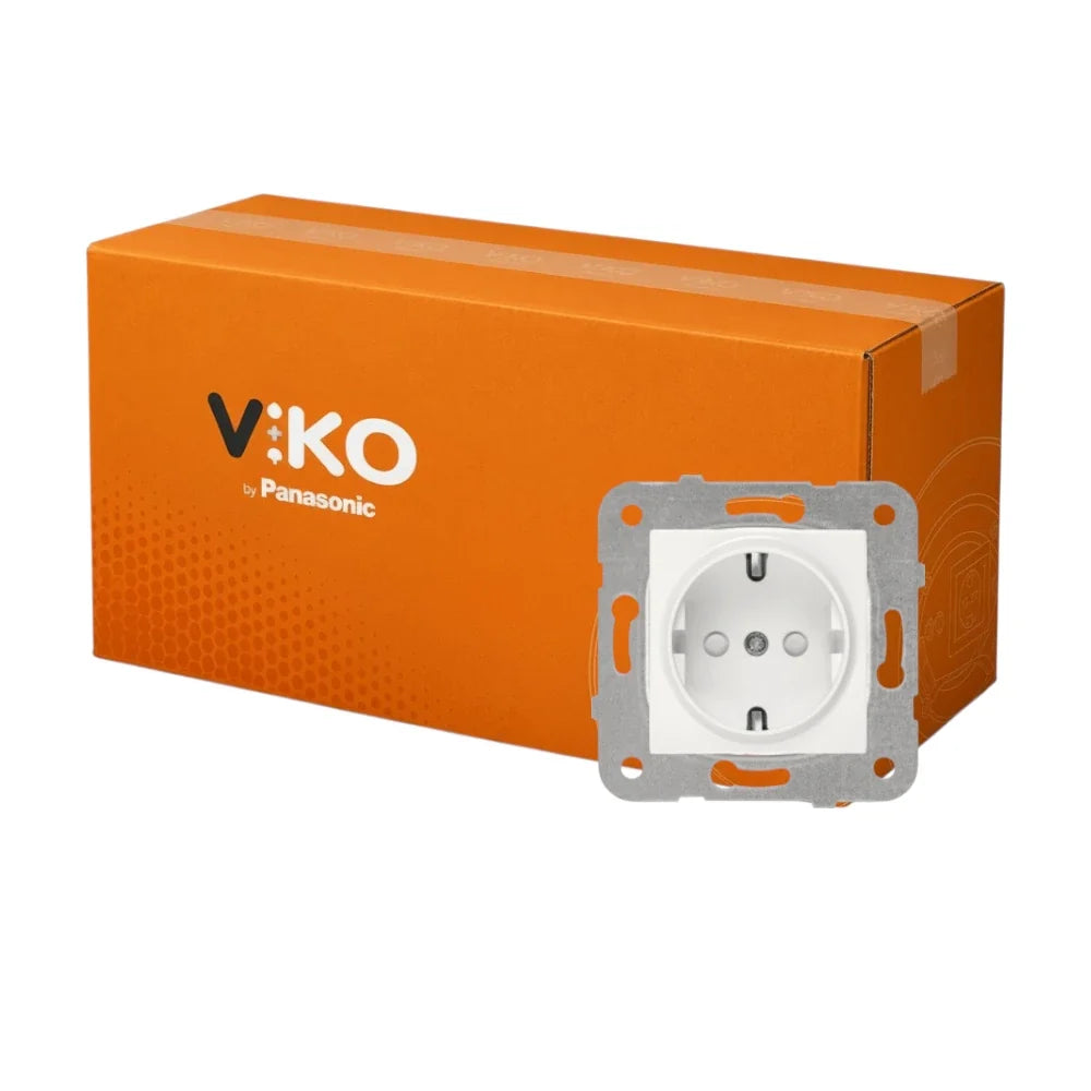 Viko Karre Meridian Beyaz Topraklı Priz Ç.K. 120 Adet Koli - Viko by Panasonic