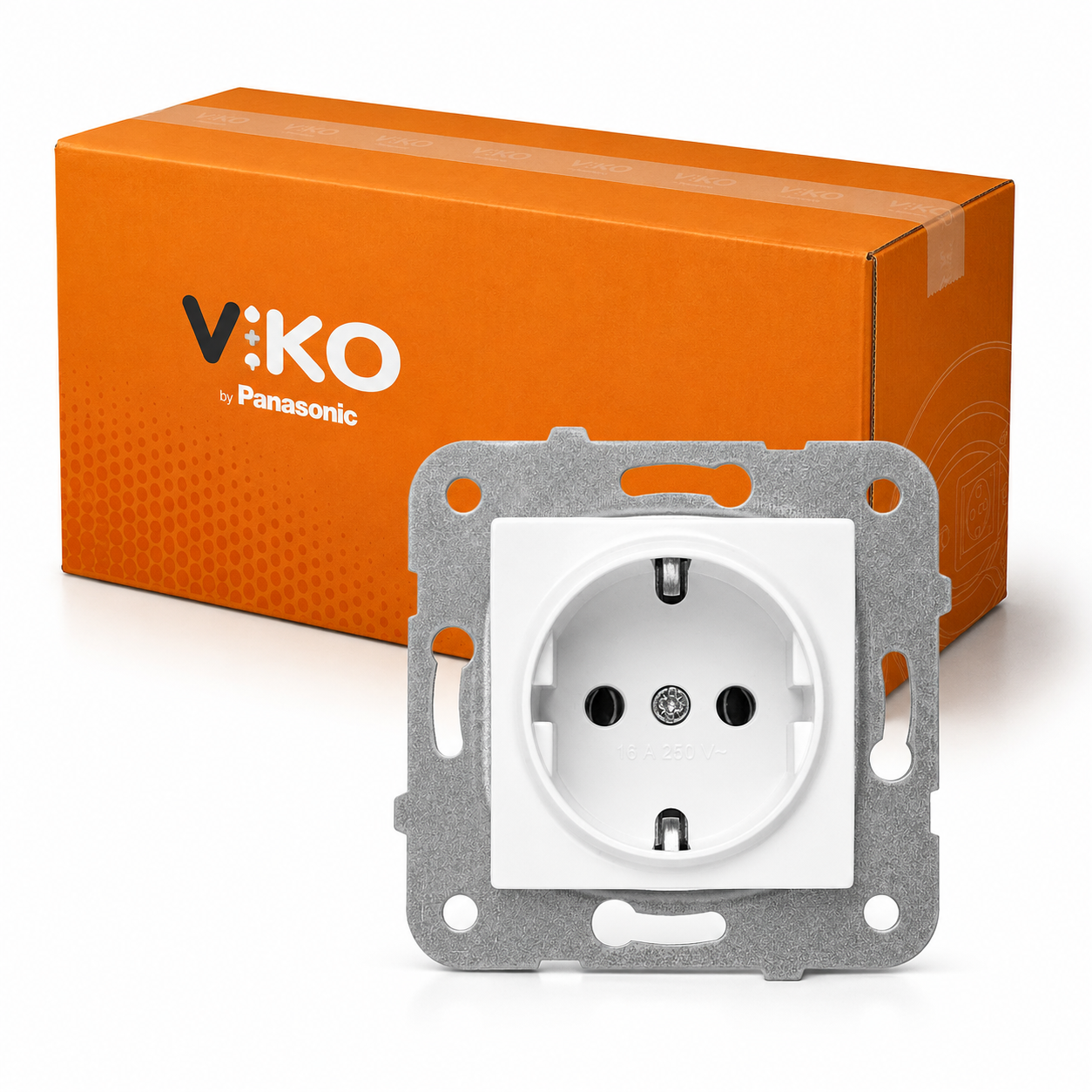 Viko Karre Meridian Beyaz Topraklı Priz 120 Adet Koli - Viko by Panasonic