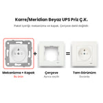 Viko Karre/Meridian Beyaz UPS Priz Ç.K. – mekanizma + çerçeve şeması
