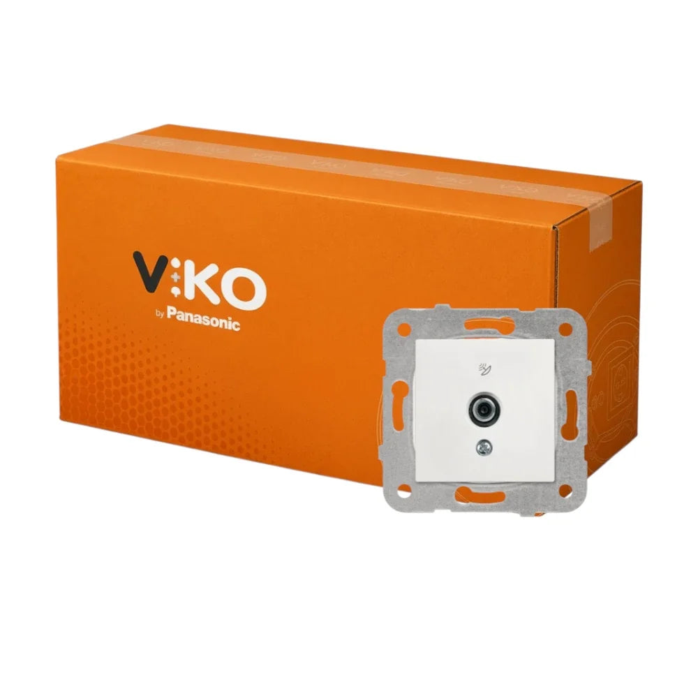 Viko Karre Meridian Beyaz Uydu Prizi F Konnektörlü Sonlu 120 Adet Koli - Viko by Panasonic