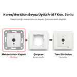 Viko Karre/Meridian Beyaz Uydu Prizi F Kon. Sonlu – mekanizma + çerçeve şeması
